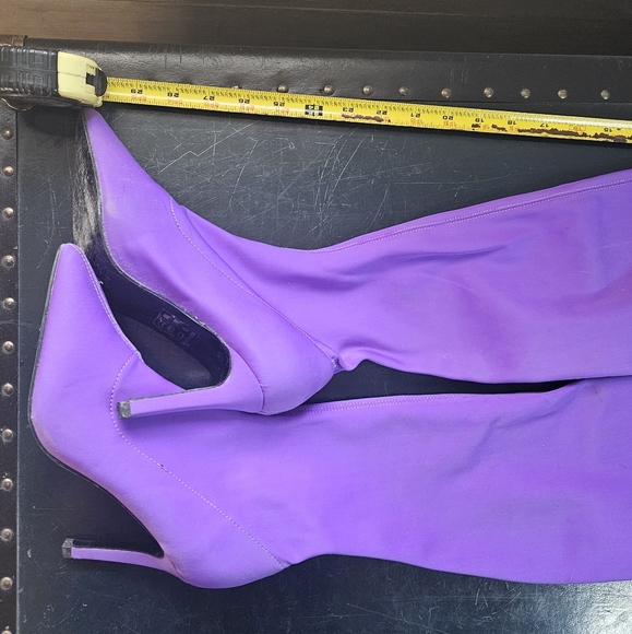 purple thigh boots over the knee boots - Picture 11 of 16